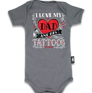 Six Bunnies I Love My Dad And His Tattoos Romper Size 6 to 12 Months